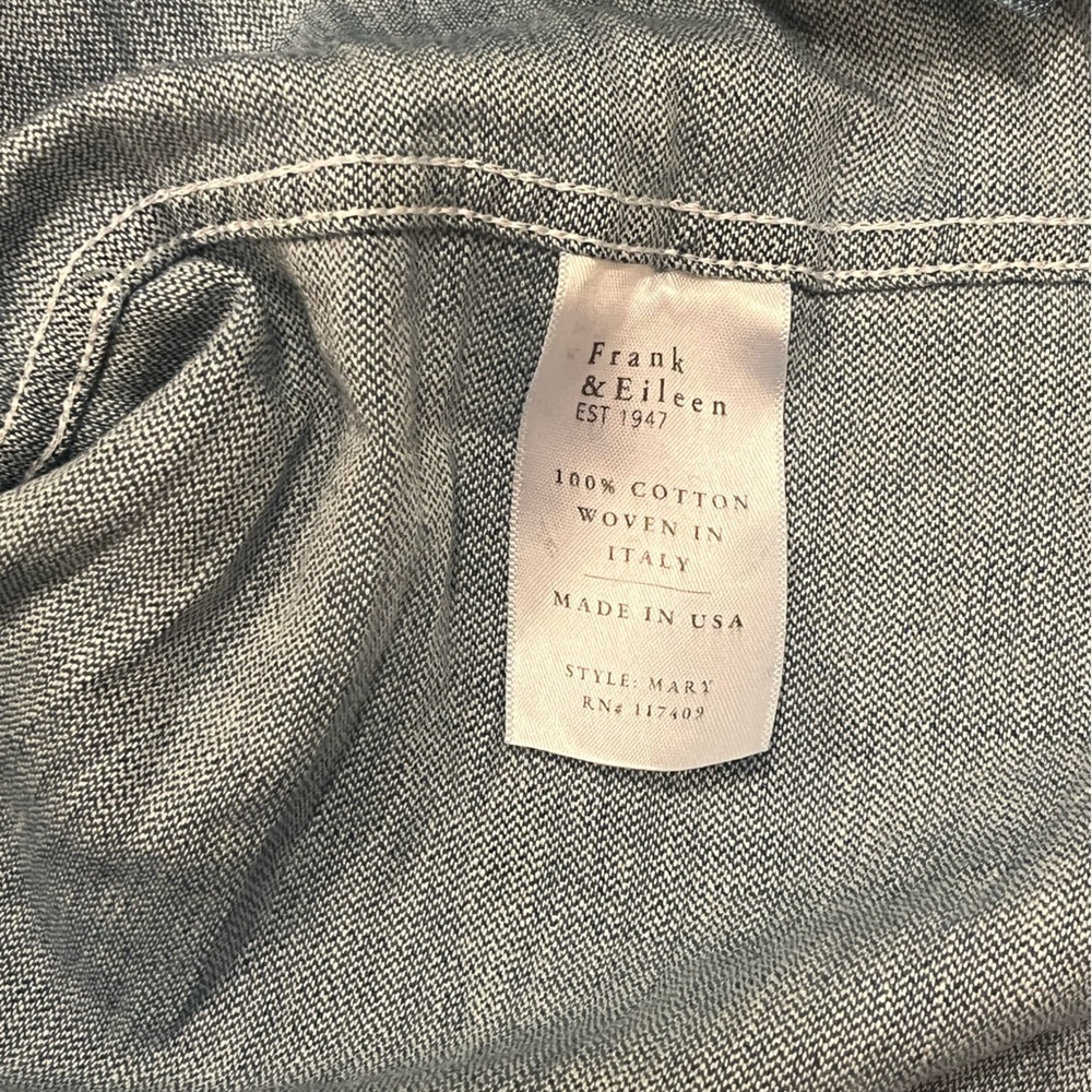 Frank & Eileen | Mary Classic Shirtdress | Vintage Stonewashed Indigo | Size XS - Picture 6 of 9